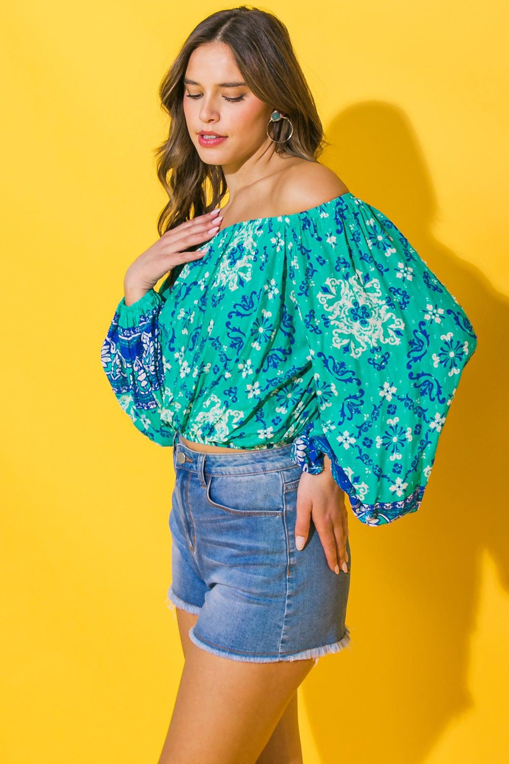 SEND MY LOVE WOVEN TOP.