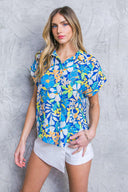 CRUISING THROUGH WOVEN TOP.