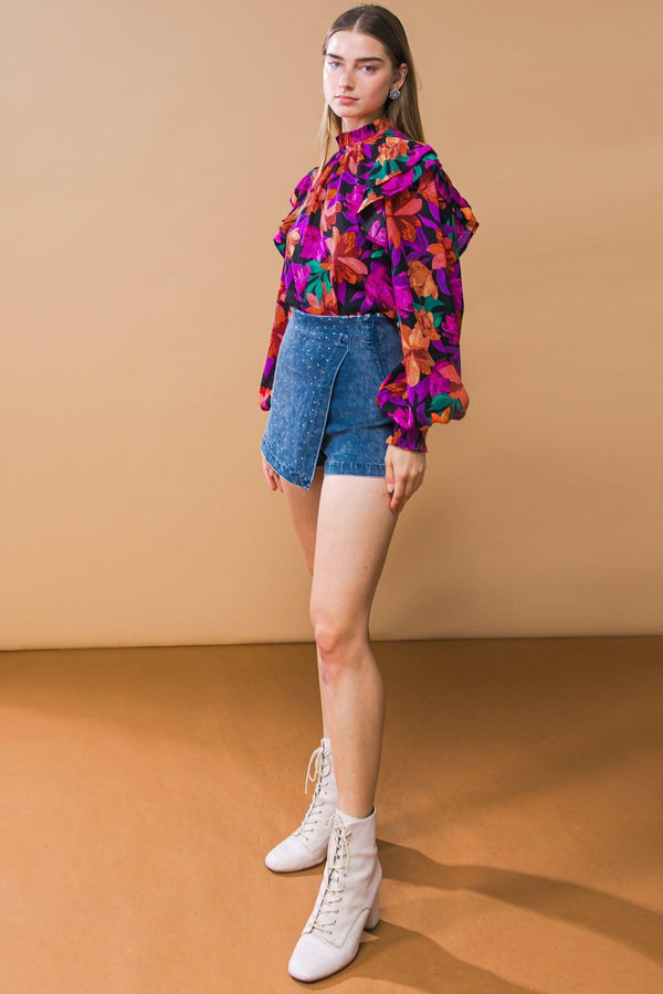 MOODY SWEETIE WOVEN TOP.