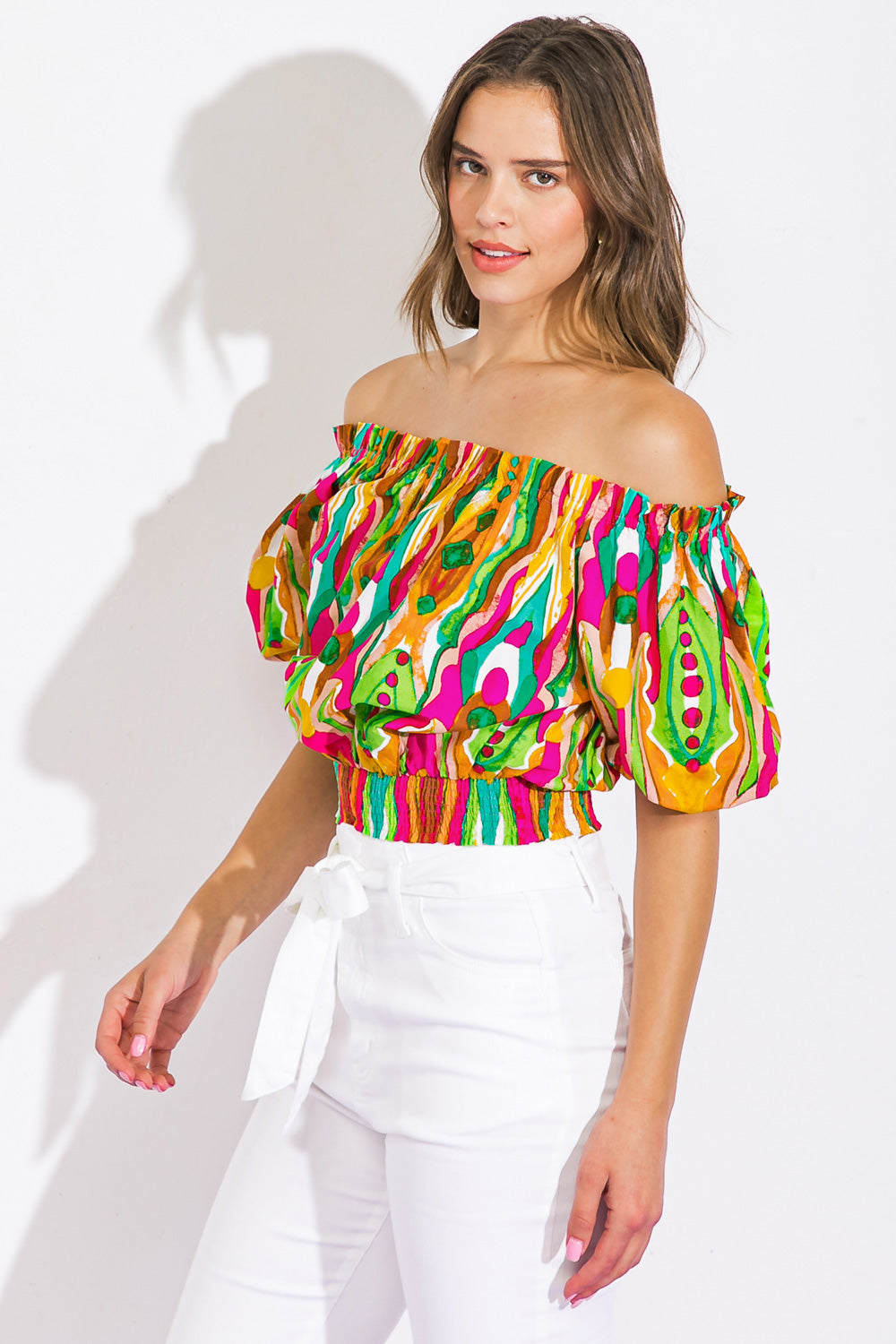 CHASING THE SUN WOVEN TOP