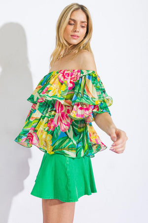 I'LL BE LOVING YOU WOVEN TOP.