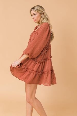 FROM MY PERSPECTIVE WOVEN MINI DRESS.