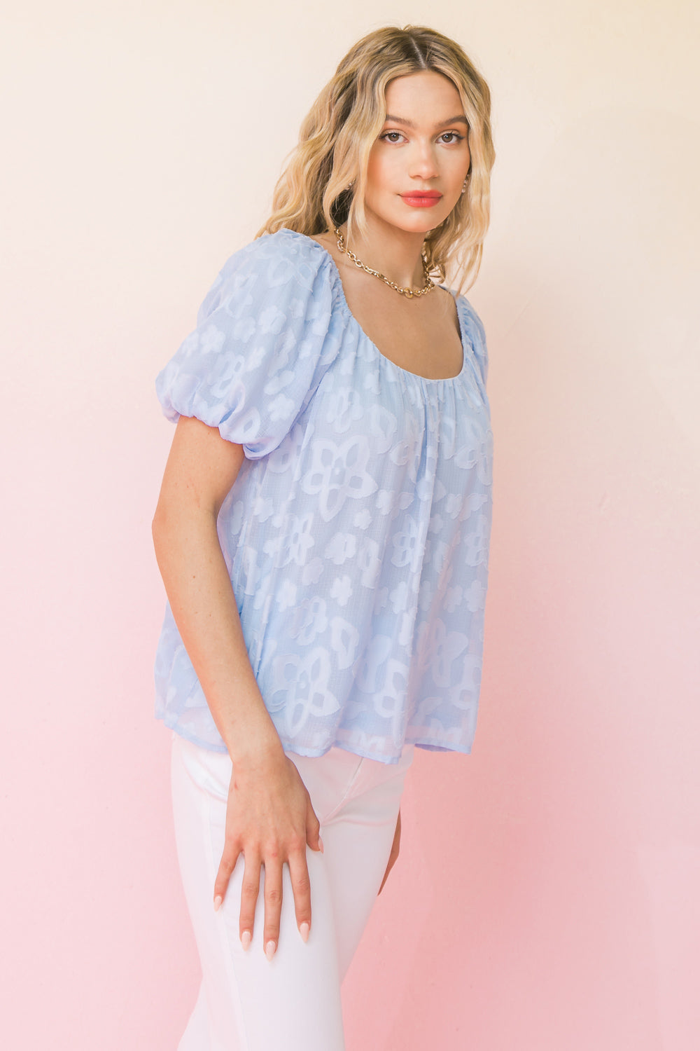 FULL OF FRILLS WOVEN TOP