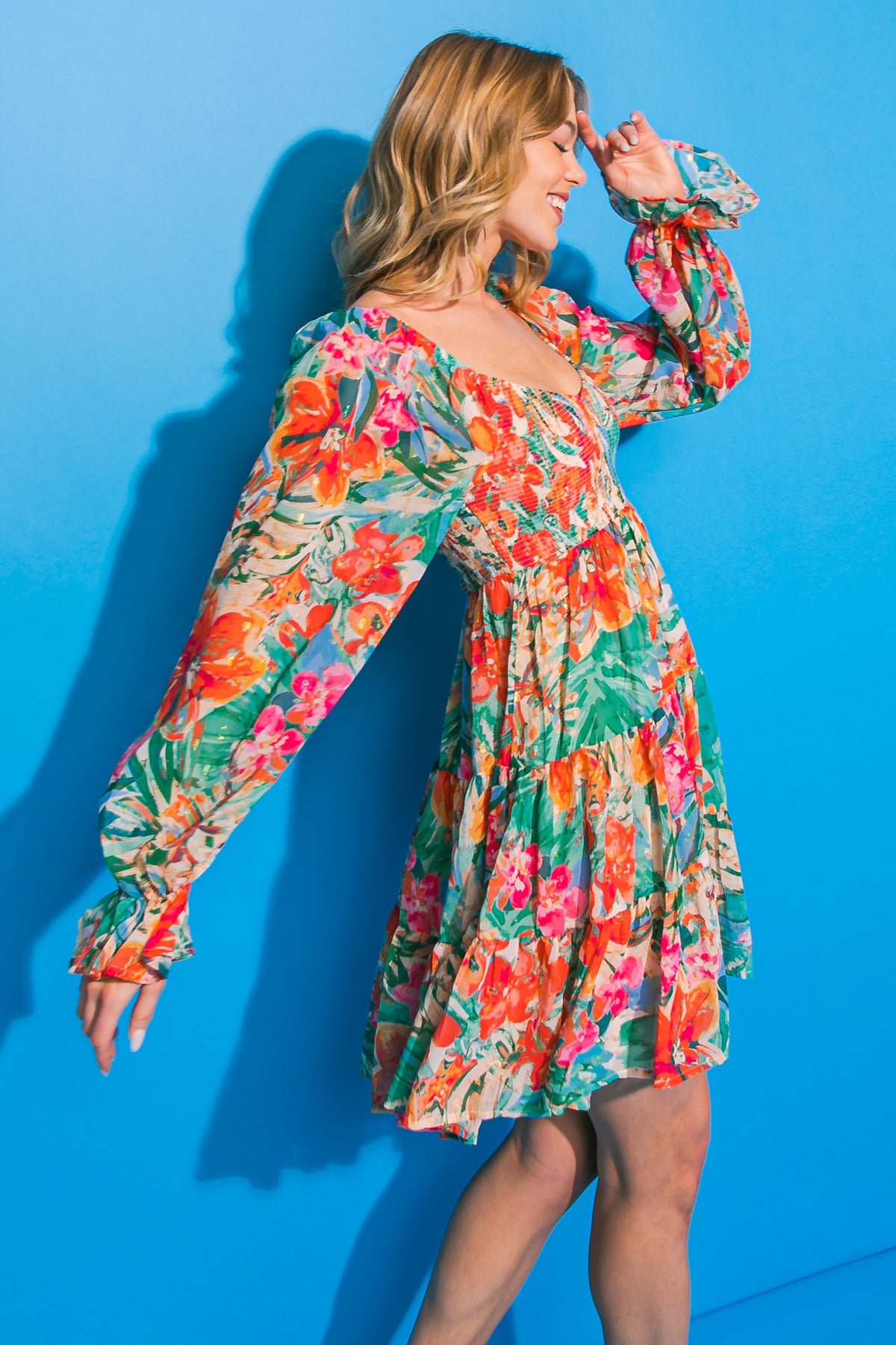 CREATIVE EXPRESSION WOVEN MINI DRESS
