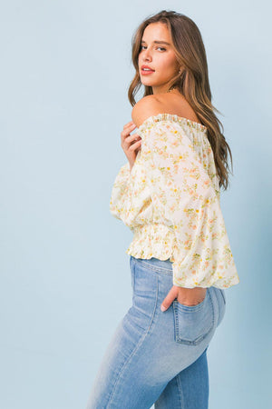 OUT TONIGHT WOVEN TOP.