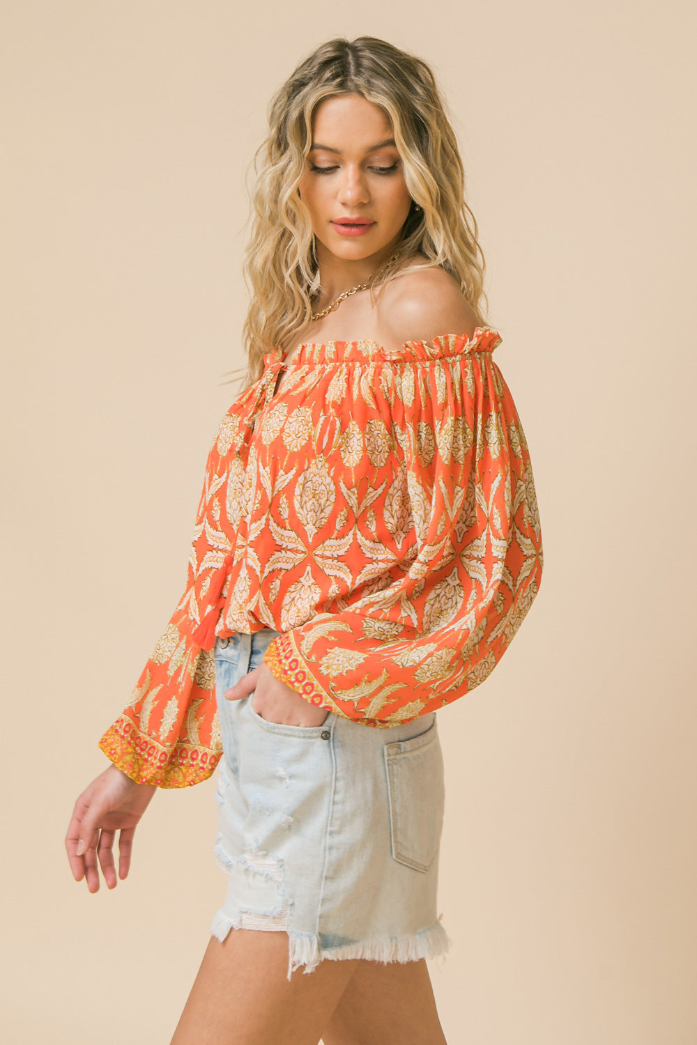 DARLING FOR THE DAY WOVEN TOP