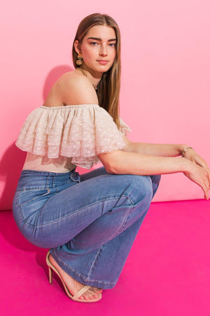 COVER GIRL TULLE BODYSUIT.